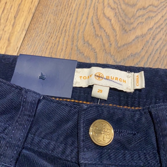 Tory Burch Classic Tory Boot Navy blue pants low rise 25 - Picture 7 of 8